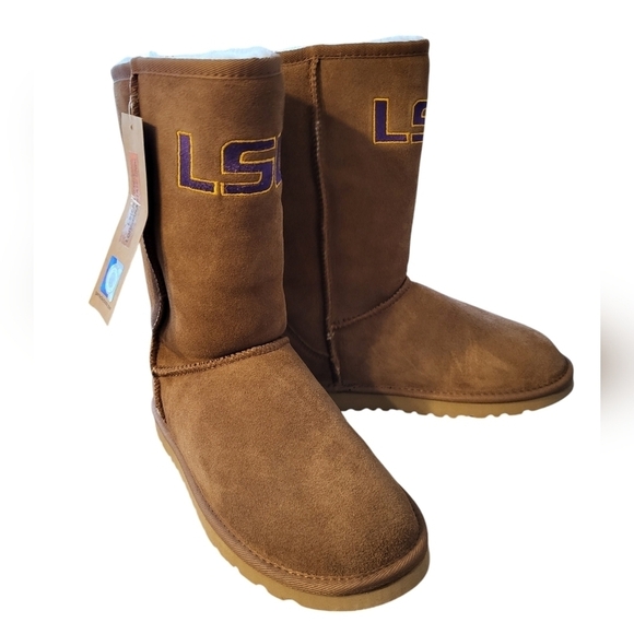 LSU GEAUX Tigers Roadies Women's size 9 Leather, Wool boots NEW - Picture 3 of 16